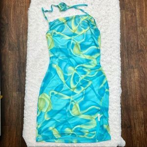 Sea blue & Green Party body on dress 💚💙